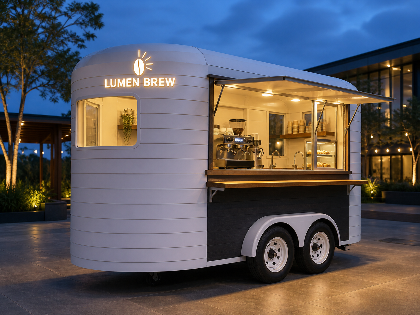 Xe bán cafe Mẫu 07 – phối cảnh tham khảo góc bên đối diện
