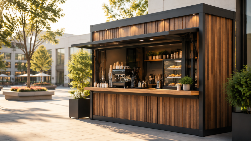 Kiot cafe di động tại không gian ngoài trời
