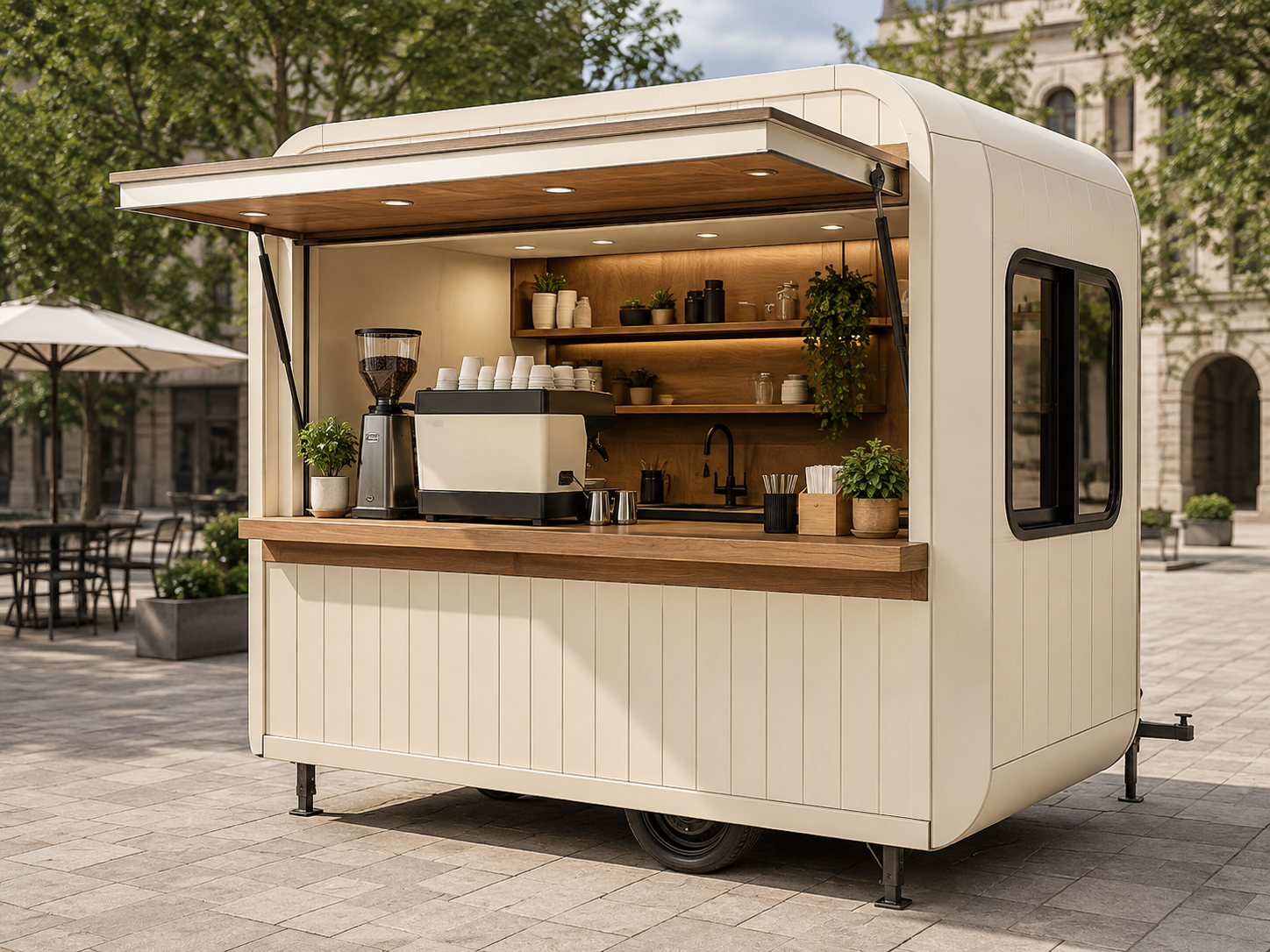 Mẫu kiot cafe di động 02