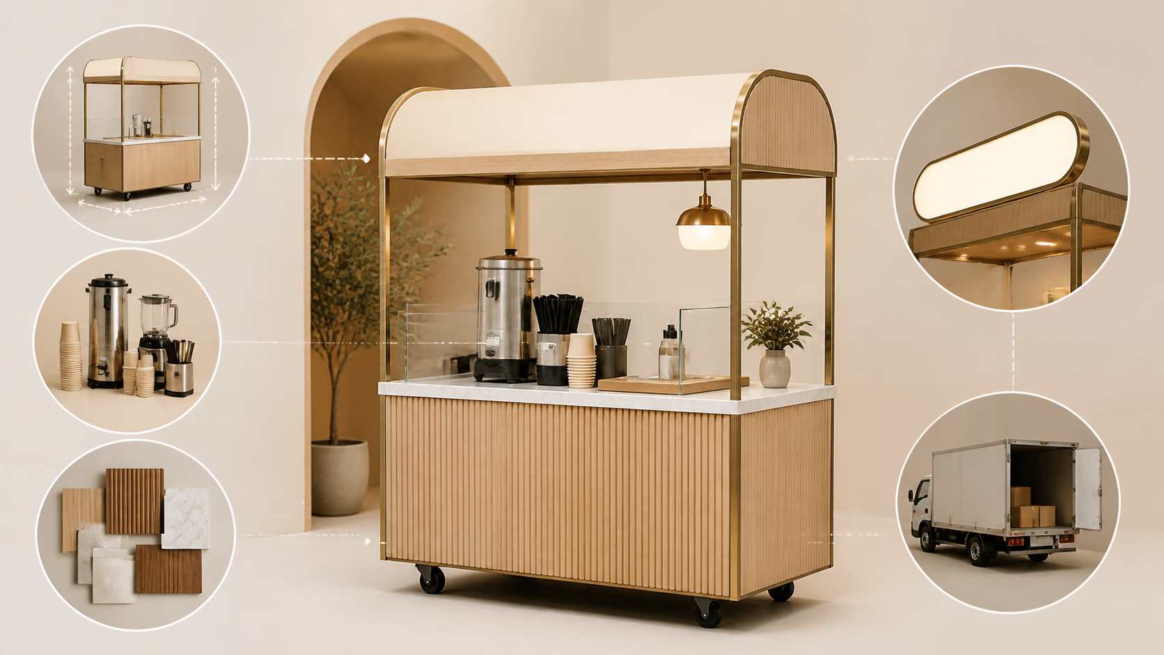 So sánh kiot di động, quầy lưu động và booth bán hàng