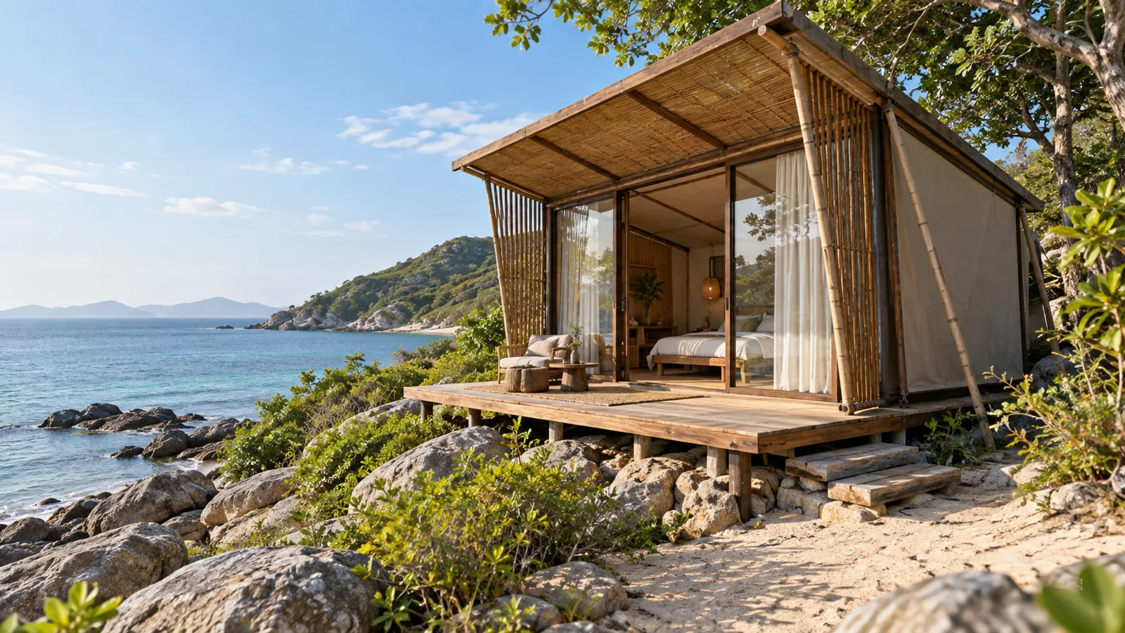 Mẫu căn camping gỗ nhỏ gọn
