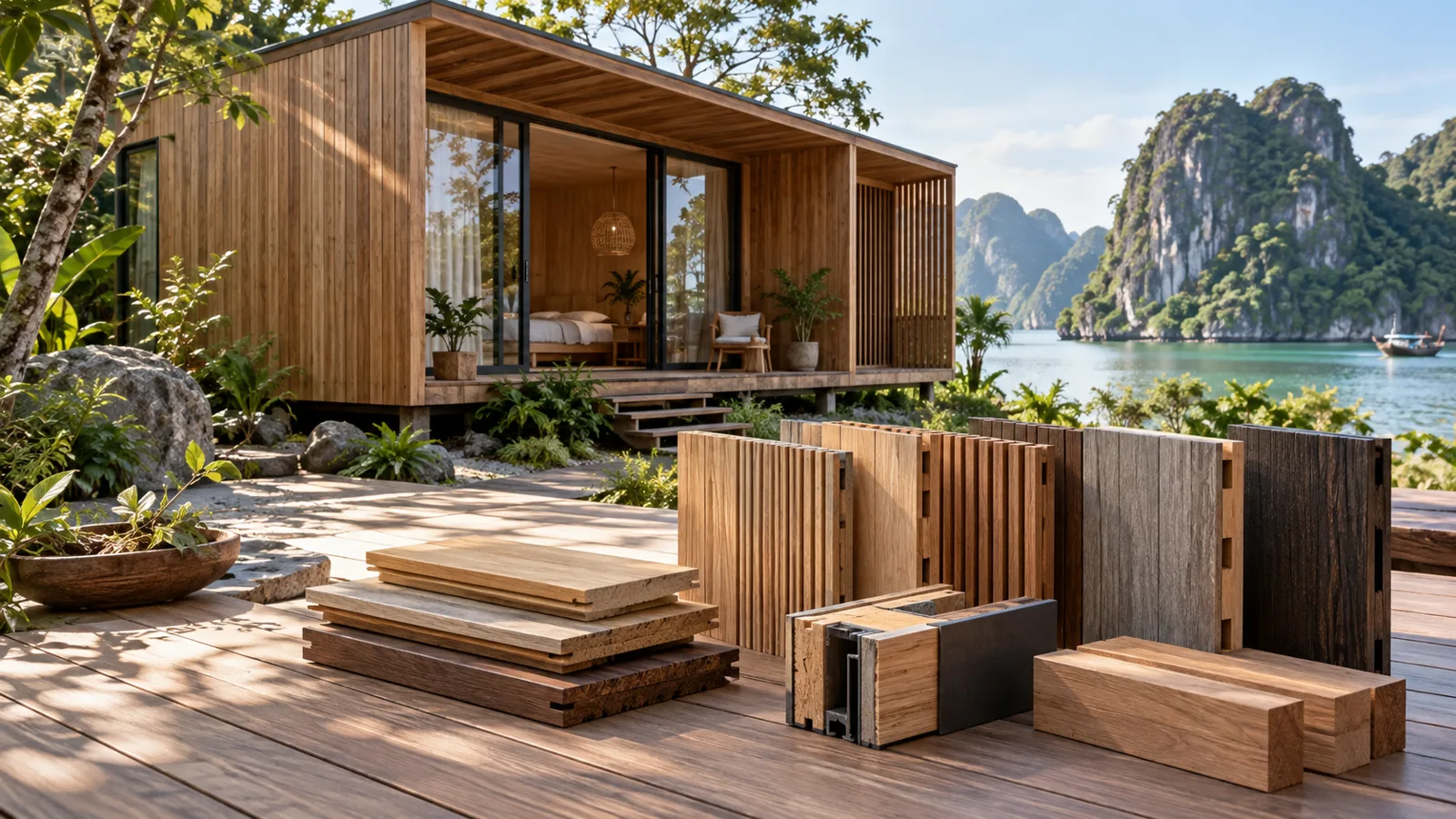 So mẫu gỗ và lớp ốp khác nhau