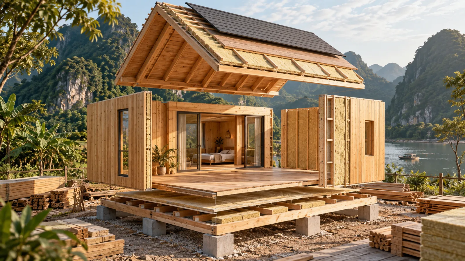 Các hạng mục chi phí của mái, vách và sàn