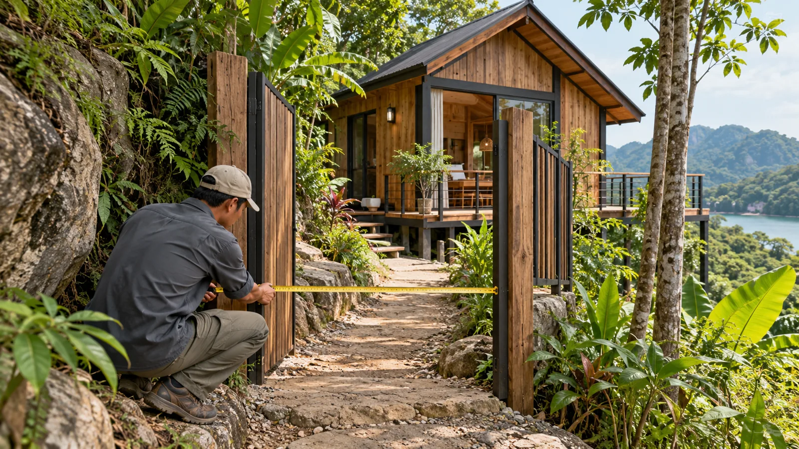 Đo lối đưa nhà vào trước khi chốt kích thước