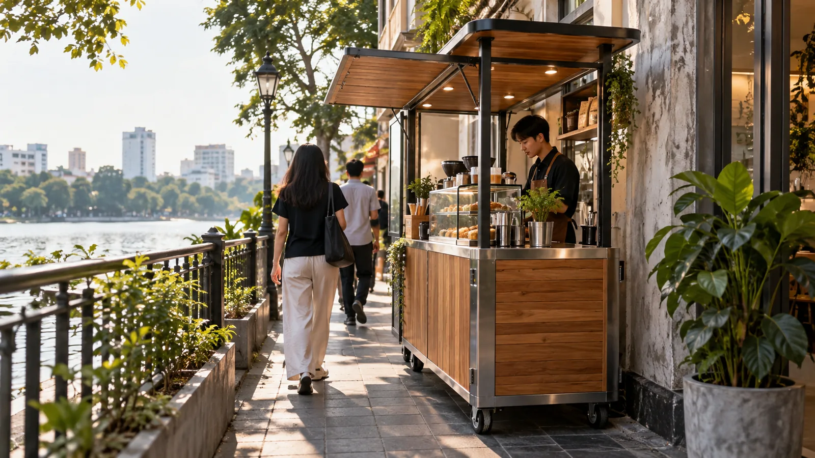 Kiểm tra lối hẹp để đưa kiot vào
