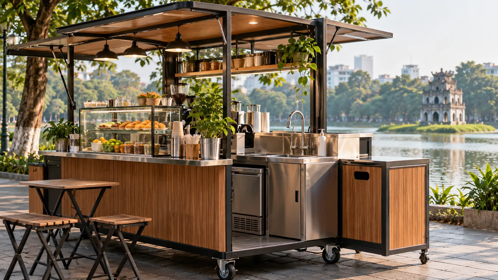 Bồn rửa và khu vệ sinh thao tác