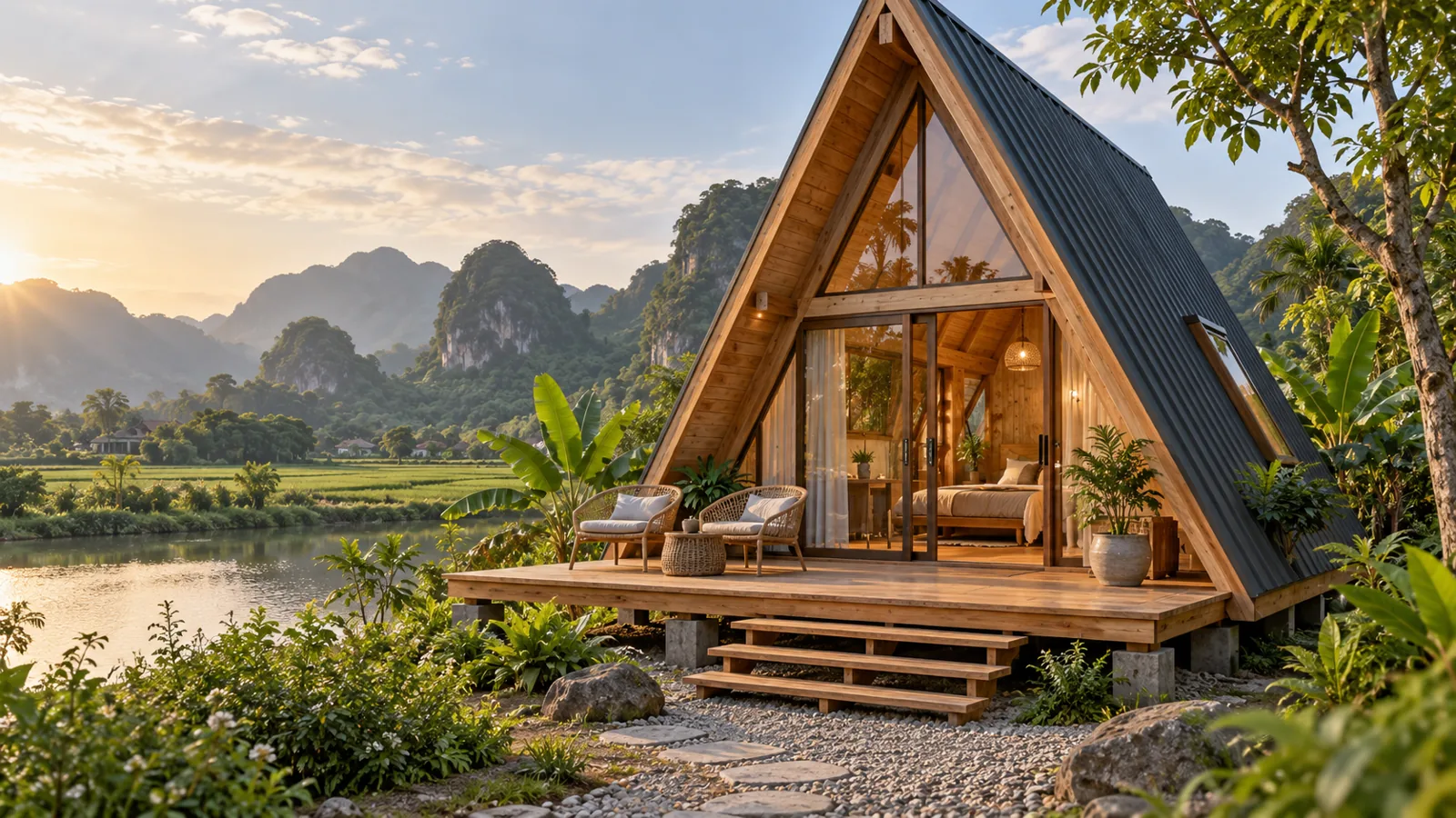 bungalow mái chữ A nhỏ