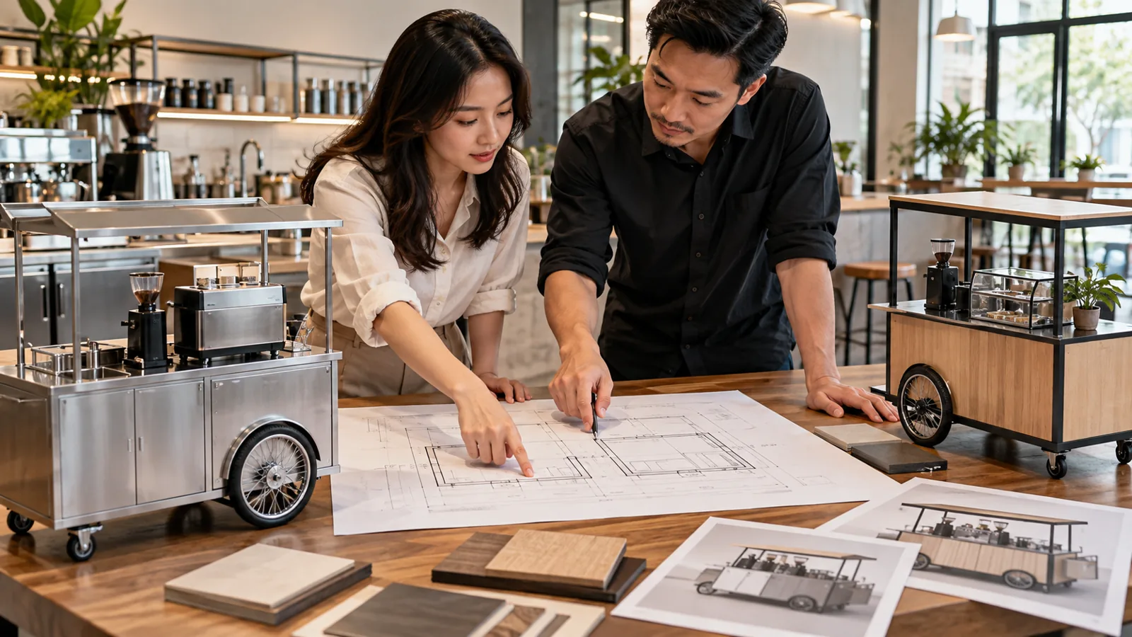 Trao đổi sơ đồ trước khi duyệt cấu hình quầy